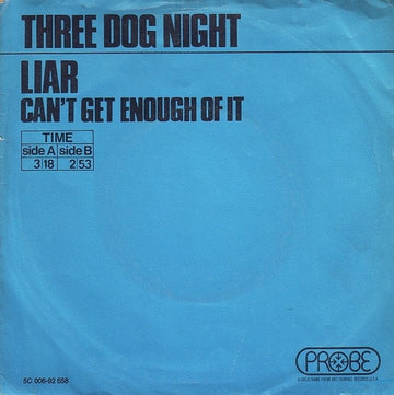 Three Dog Night : Liar (7", Single, Blu)