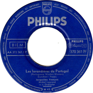 Jacqueline François : Les Lavandières Du Portugal / Un Jour Tu Verras (7", Single)