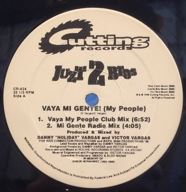 Juzt 2 Brothers : Vaya Mi Gente! (My People) (12")