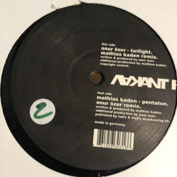 Mathias Kaden / Onur Özer : Pentaton / Twilight (12")