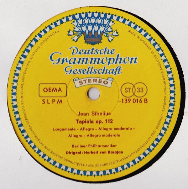 Jean Sibelius - Berliner Philharmoniker · Herbert von Karajan : Finlandia · Valse Triste · Der Schwan Von Tuonela • Tapiola (LP, Album)