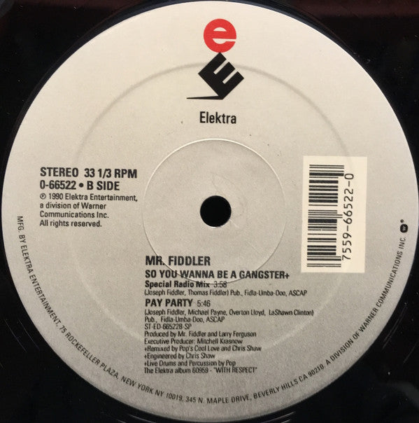Mr. Fiddler : So You Wanna Be A Gangster (12")