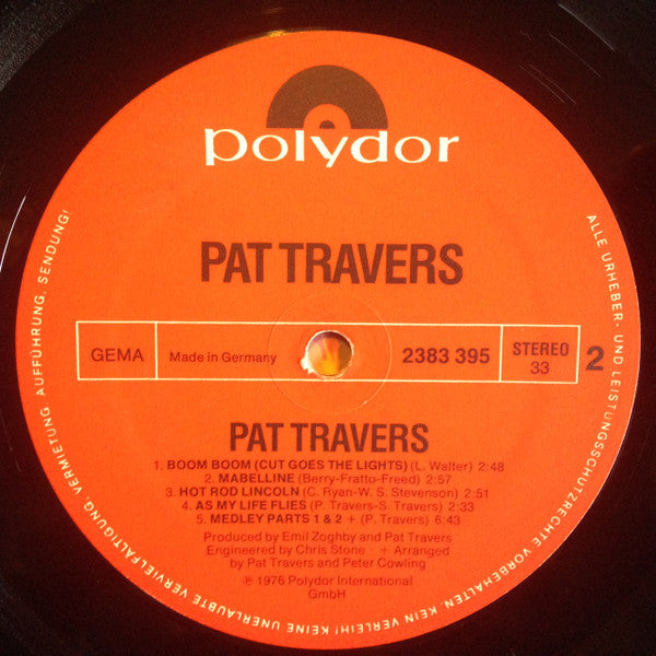 Pat Travers : Pat Travers (LP, Album)