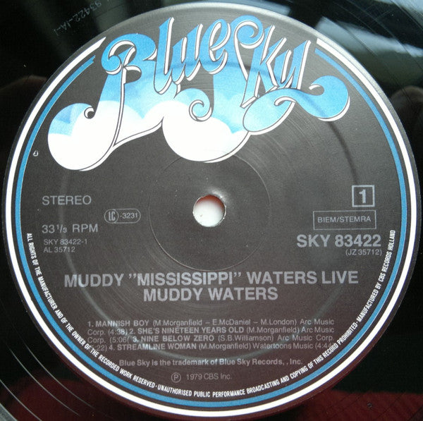 Muddy Waters : Muddy "Mississippi" Waters Live (LP, Album)