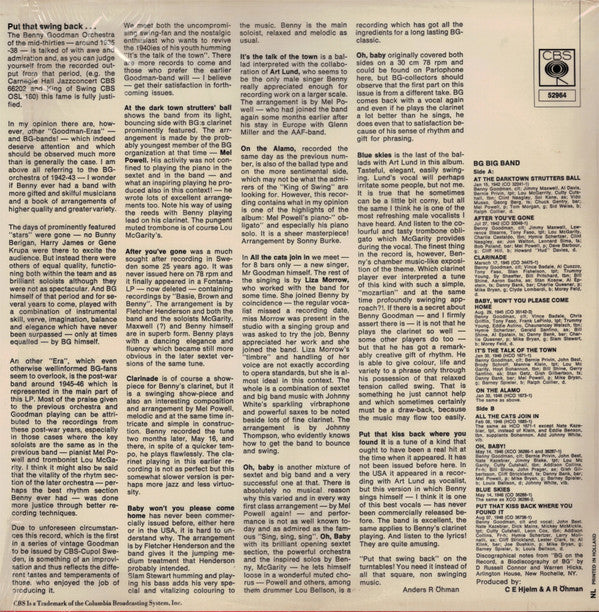 Benny Goodman And His Orchestra : Put That Swing Back ... (LP, Comp, Mono)
