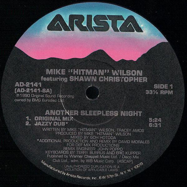 Mike "Hitman" Wilson Featuring Shawn Christopher : Another Sleepless Night (12")