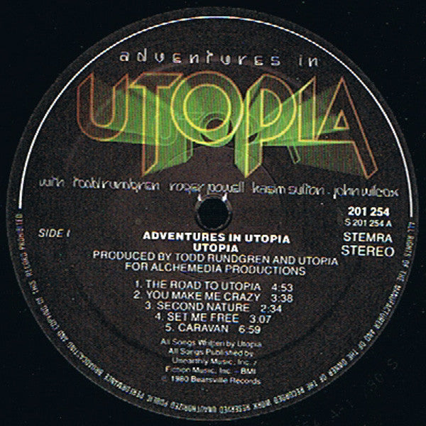 Utopia (5) : Adventures In Utopia (LP, Album, Gat)