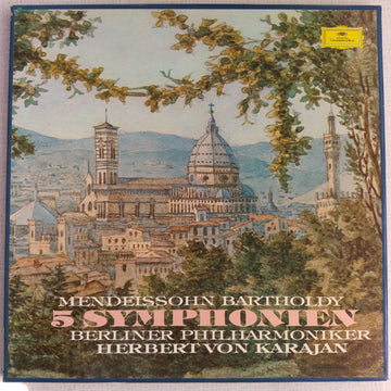 Felix Mendelssohn-Bartholdy, Berliner Philharmoniker, Herbert von Karajan : 5 Symphonien (4xLP + Box)