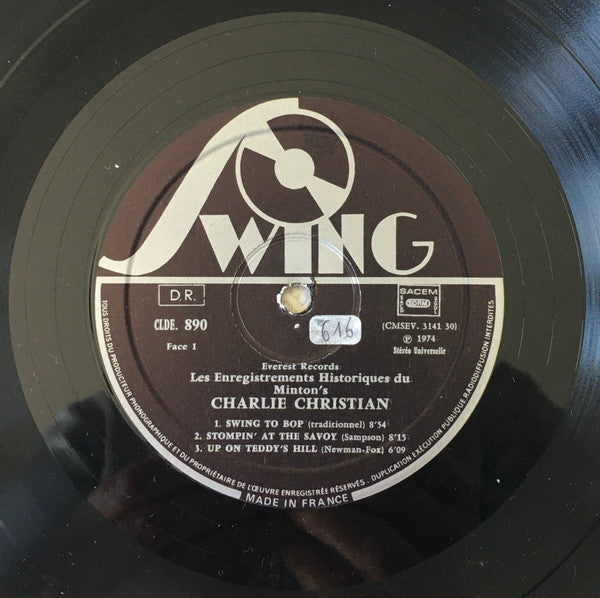 Charlie Christian / Dizzy Gillespie : Les Enregistrements Historiques Du Minton's (LP, Album, Mono, RE)