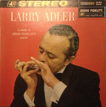 Larry Adler : Harmonica Virtuso With Piano, Trumpet, Bass, Guitar And Drums (LP, Album)