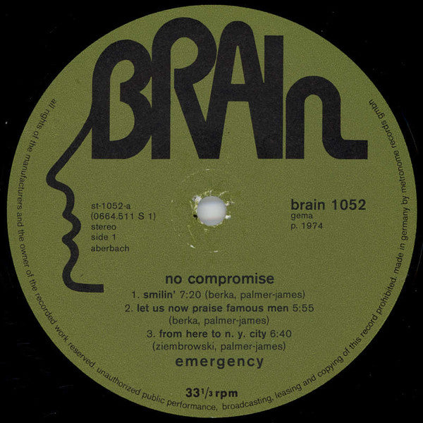 Emergency (6) : No Compromise (LP, Album, RP)