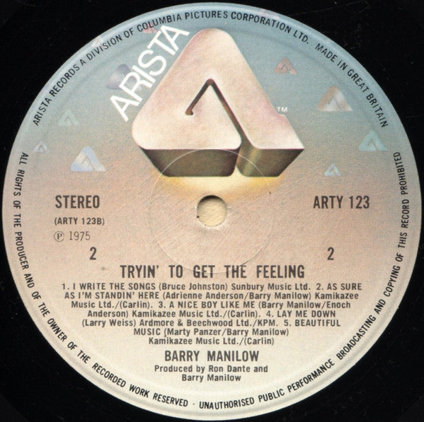 Barry Manilow : Tryin' To Get The Feeling (LP, Album)