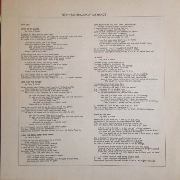 Terry Smith (6) : Look At My Hands (LP, Album)