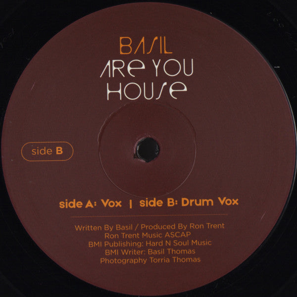 Basil : Are You House (12")