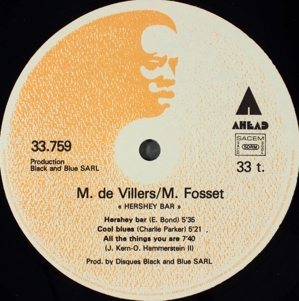 Michel de Villers / Marc Fosset : Hershey Bar (LP, Album)