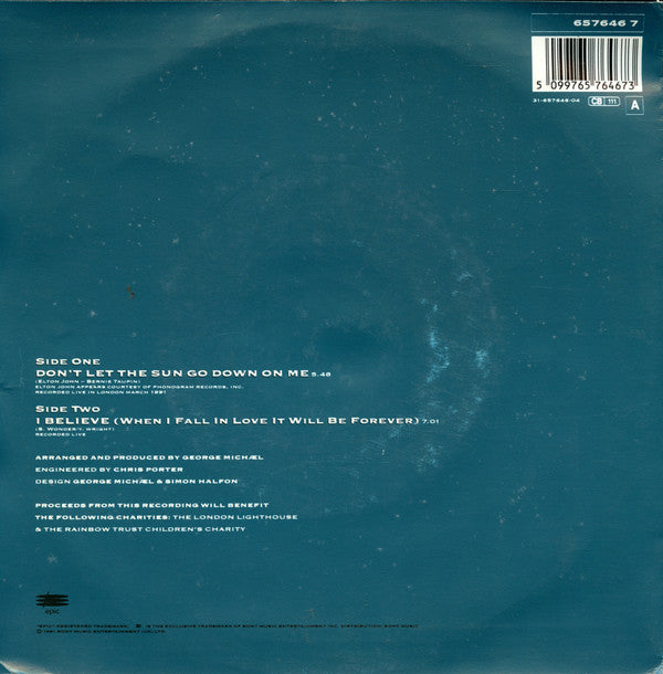 George Michael, Elton John : Don't Let The Sun Go Down On Me (7", Single, Lar)