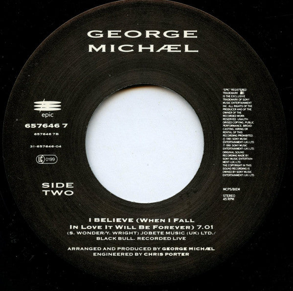 George Michael, Elton John : Don't Let The Sun Go Down On Me (7", Single, Lar)