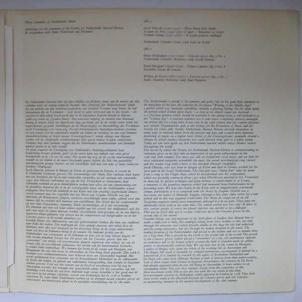 Various : 3 Centuries Of Netherlands Music - 3 Eeuwen Nederlandse Muziek (LP, Album, Ltd)