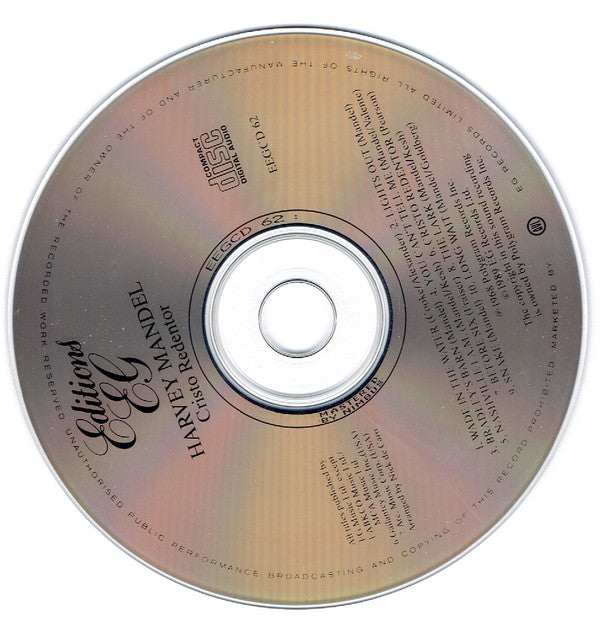 Harvey Mandel : Cristo Redentor (CD, Album, RE)