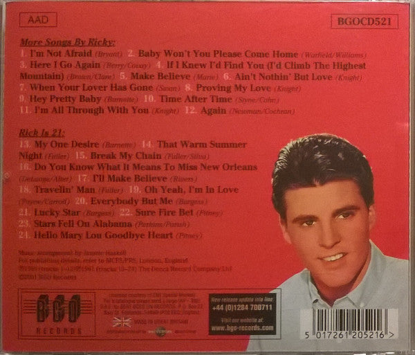 Ricky Nelson (2) : More Songs By Ricky / Rick Is 21 (CD, Comp, RM)