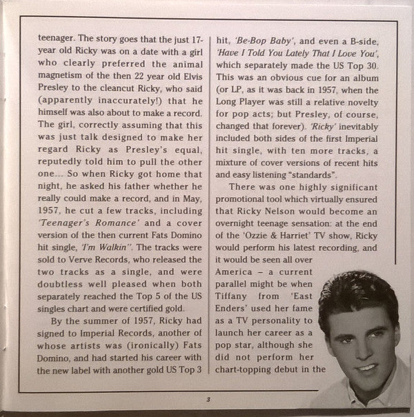 Ricky Nelson (2) : More Songs By Ricky / Rick Is 21 (CD, Comp, RM)