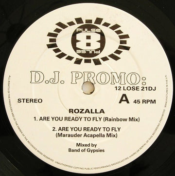 Rozalla : Are You Ready To Fly (12", Promo)