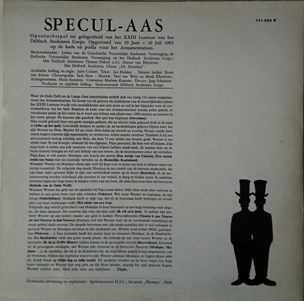 Delftsch Studenten Corps : Specul-aas (10")