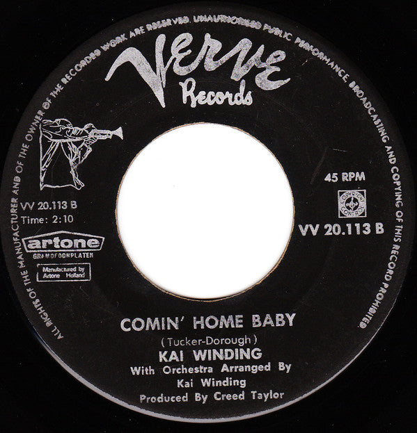 The Kai Winding Orchestra : More / Comin' Home Baby (7", Single)