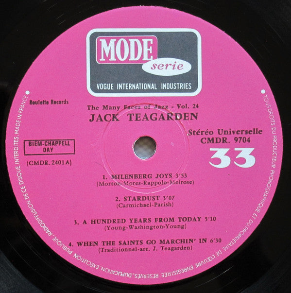 Jack Teagarden : The Many Faces Of Jazz Vol. 24 (LP, Comp)