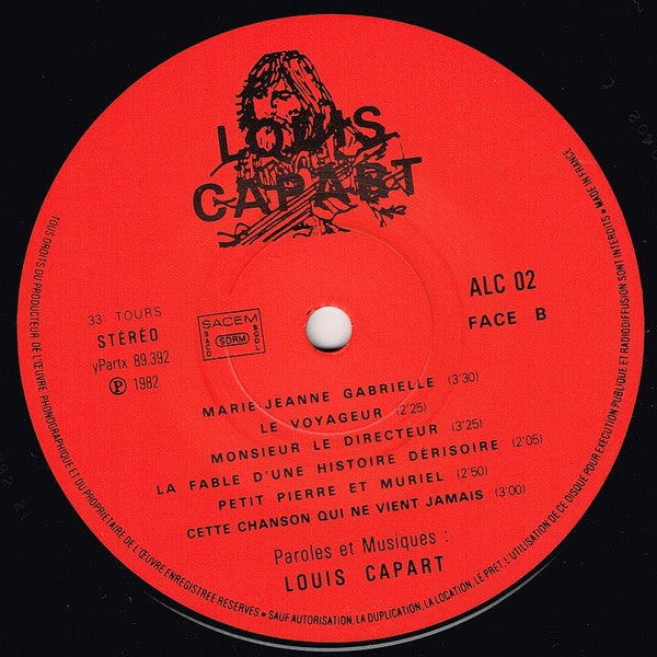 Louis Capart : Louis Capart (LP, Album, Gat)