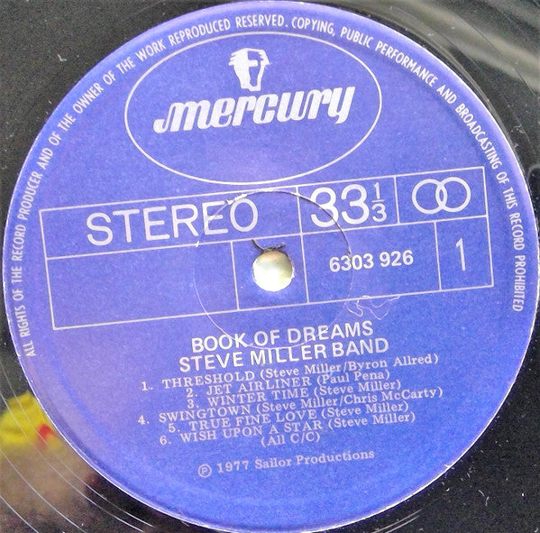 Steve Miller Band : Book Of Dreams (LP, Album)