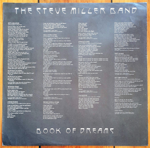 Steve Miller Band : Book Of Dreams (LP, Album)