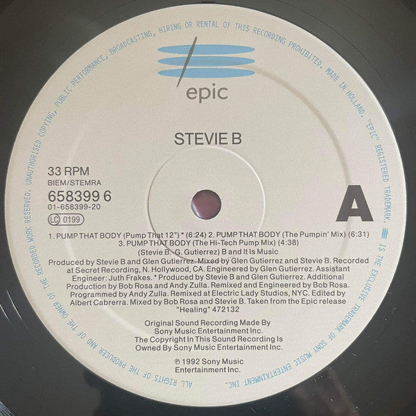 Stevie B : Pump That Body (12")