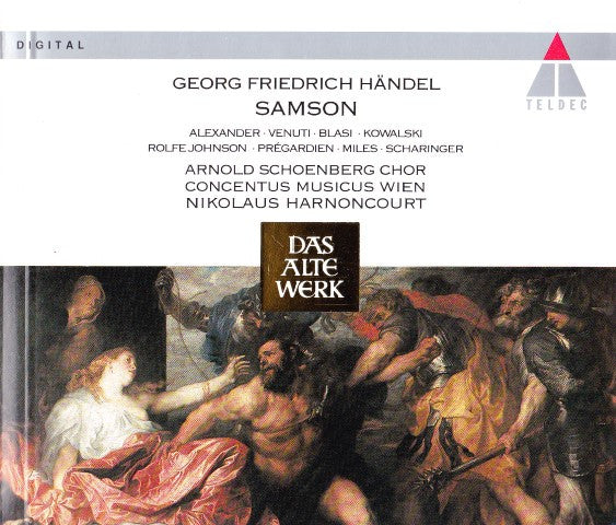 Georg Friedrich Händel - Alexander* · Venuti* · Blasi* · Kowalski* · Rolfe Johnson* · Prégardien* · Miles* · Scharinger* · Arnold Schoenberg Chor · Concentus Musicus Wien · Nikolaus Harnoncourt : Samson (2xCD, Album + Box, Sli)