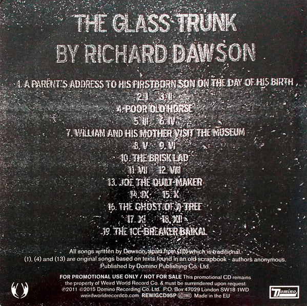 Richard Dawson : The Glass Trunk (CD, Promo, RP)