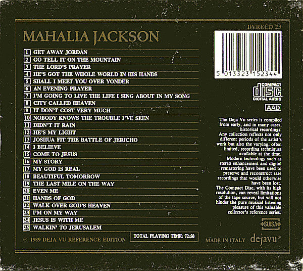 Mahalia Jackson : The Mahalia Jackson Story (CD, Comp)