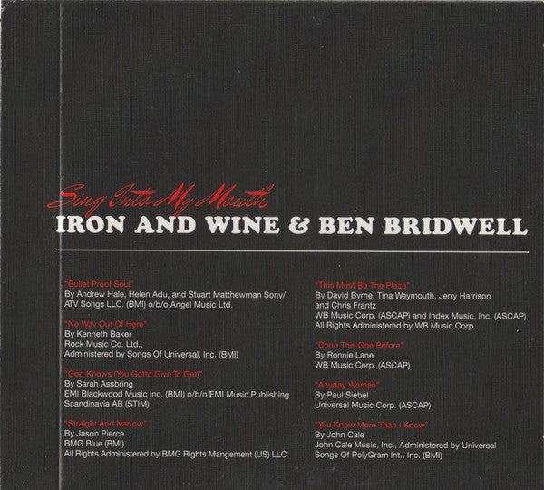 Iron And Wine & Ben Bridwell : Sing Into My Mouth (CD, Album)