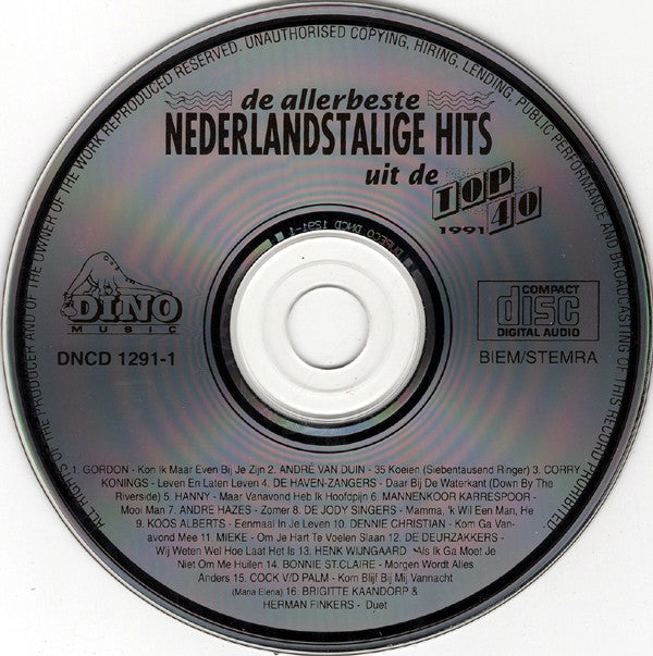 Various : De Allerbeste Nederlandstalige Hits Uit De Top 40 1991 (2xCD, Comp)
