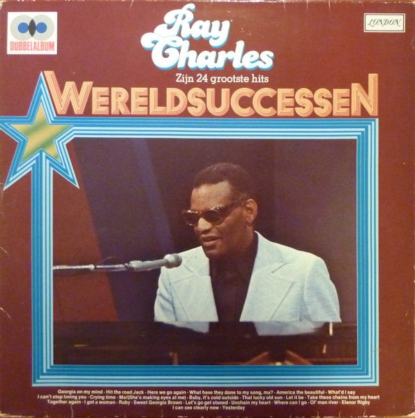 Ray Charles : Zijn 24 Grootste Hits (2xLP, Comp, Gat)