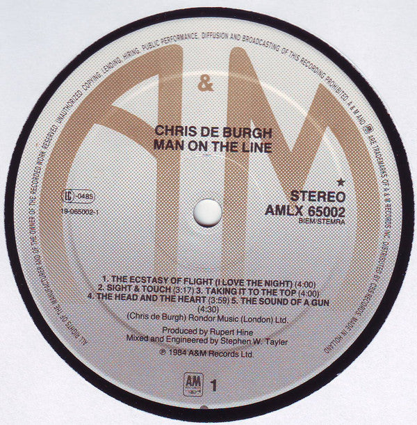 Chris de Burgh : Man On The Line (LP, Album)