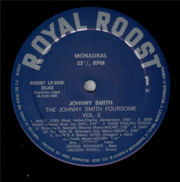 Johnny Smith Quartet : The "Johnny Smith" Foursome Volume II (LP, Album, Mono, RE)
