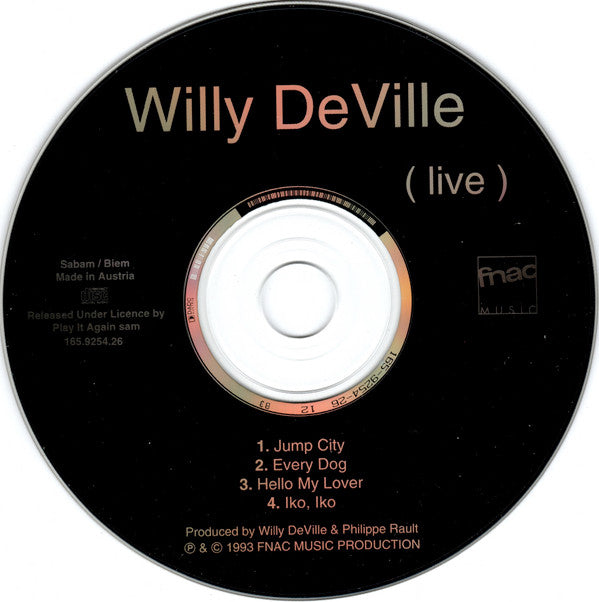 Willy DeVille : Live (CD, EP, Promo)