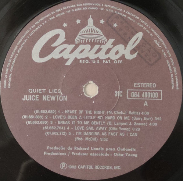 Juice Newton : Quiet Lies (LP, Album)