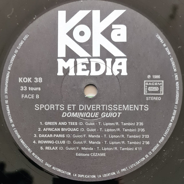 Dominique Guiot / Fred Manda : Sports Et Divertissements (LP)