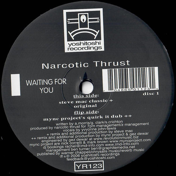 Narcotic Thrust : Waiting For You (2x12")
