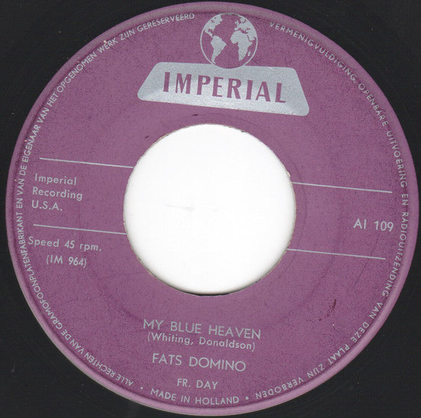 Fats Domino : My Blue Heaven / Little Mary (7")