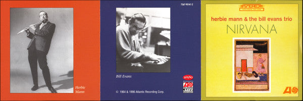 Herbie Mann & The Bill Evans Trio : Nirvana (CD, Album, RE, RM)