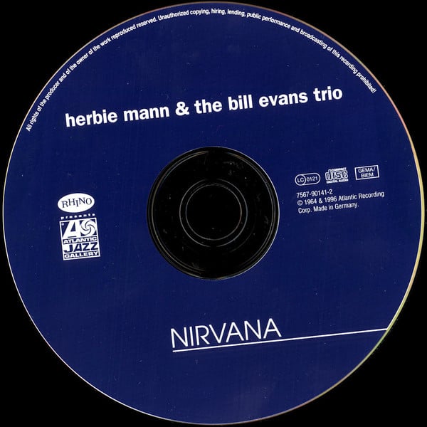 Herbie Mann & The Bill Evans Trio : Nirvana (CD, Album, RE, RM)