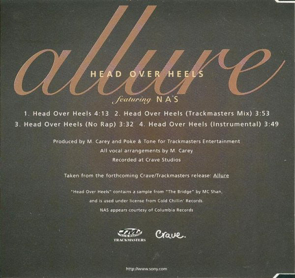 Allure (3) Featuring Nas : Head Over Heels (CD, Maxi)