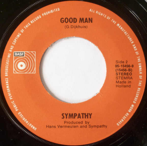 Sympathy (3) : Don't Press Your Nails In My Eyes (7")